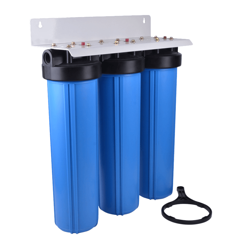 PP-Filter, Kohleblockkartuschen, blaues Filtergehäuse, Filtergruppe für Wasserfilterreiniger H-DPG03